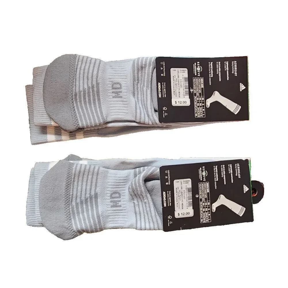 Adidas 2 Pack Soccer Copa Zone Cushion IV Socks Medium Youth/Men/Women Gray